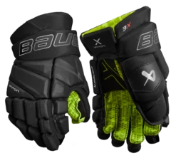 Bauer Vapor 3X Junior Hockey Gloves -Hockey Sports Store 3X JR FRONT BLK1