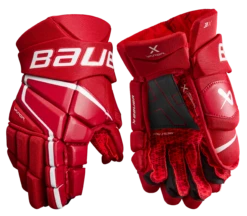 Bauer Vapor 3X Senior Hockey Gloves -Hockey Sports Store 3X SR FRONT RED2