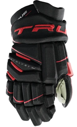 True Hockey True Catalyst 5X Junior Hockey Gloves -Hockey Sports Store CT5xGlove Black Red
