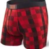 SAXX Vibe Boxer Modern Fit Red Lumberjack Plaid -Hockey Sports Store sxbm35 lrd f