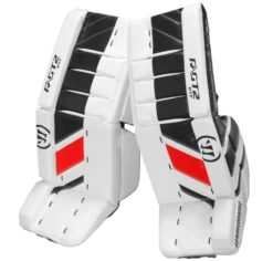 Warrior Ritual GT2 Intermediate Goalie Pads (w/ Knee Pads) -Hockey Sports Store warrior ritual gt2 intermediate goalie pads black white red