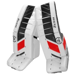 Warrior Ritual GT2 Senior Goalie Pads (w/ Knee Pads) 17 Warrior Ritual GT2 Senior Goalie Pads (w/ Knee Pads) -Hockey Sports Store warrior ritual gt2 senior goalie pads white black red
